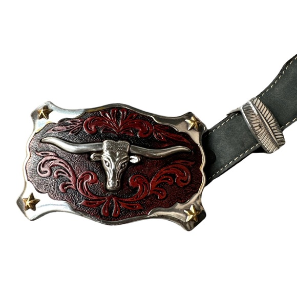 Silver Creek Classics Mens Western Belt Brown Indian Buffalo Nickel Size 36 - Picture 6 of 15